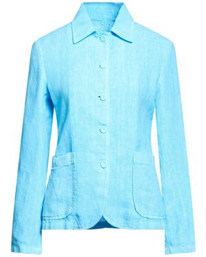 120% Lino Jacket Linen - Blue