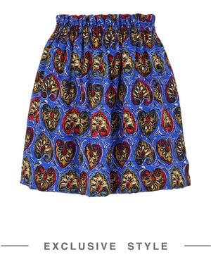 CATERINA GATTA x YOOX Minirock - Blau