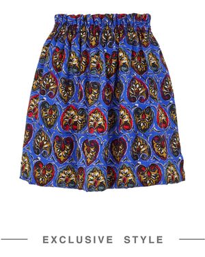 CATERINA GATTA x YOOX Mini Skirt Silk - Blue