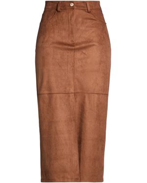 Kontatto Midi Skirt Polyester, Elastane - Brown