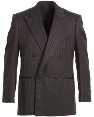 Dior Charcoal Blazer Wool, Silk - Black