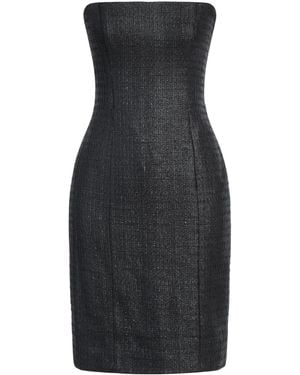FEDERICA TOSI Charcoal Mini Dress Cotton, Polyester - Black