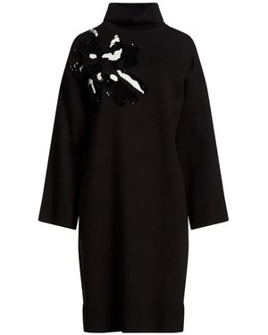 SENSO by ATMOSFASHION Midi Dress Polyester, Acrylic, Viscose, Nylon - Black