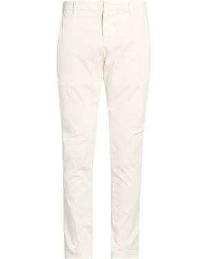 Dondup Ivory Trousers Cotton, Elastane - White