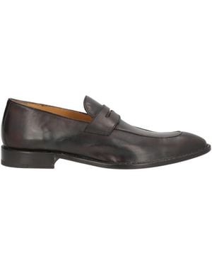 Testoni Dark Loafers Leather - Grey