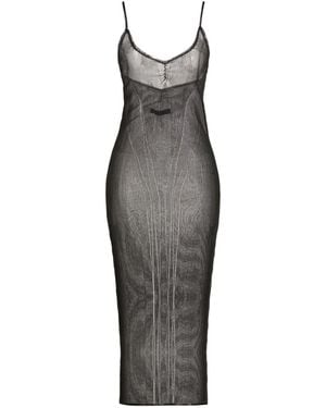 ALAINPAUL Midi Dress Polyamide, Polyester - Gray