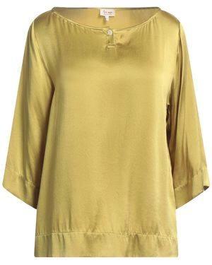 HER SHIRT HER DRESS Top Silk, Lycra - Yellow