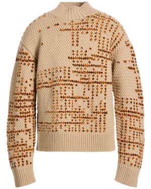 Dries Van Noten Sand Turtleneck Wool, Viscose - Natural