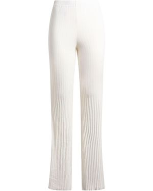 Oh April Trousers Cotton, Elastane - White