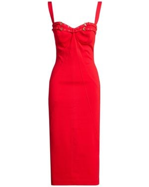 Versace Jeans Couture Midi Dress Viscose, Polyamide, Elastane - Red
