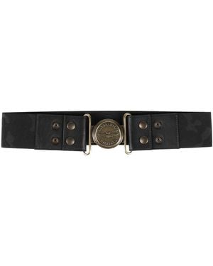 Aeronautica Militare Belt Polyester, Rubber, Cow Leather - Black