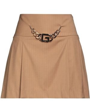 Gaelle Paris Camel Mini Skirt Polyester, Viscose, Elastane - Natural