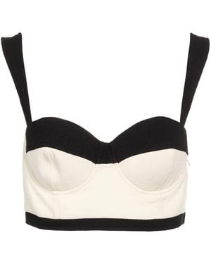 Moschino Cream Top Viscose, Wool, Elastane - Natural