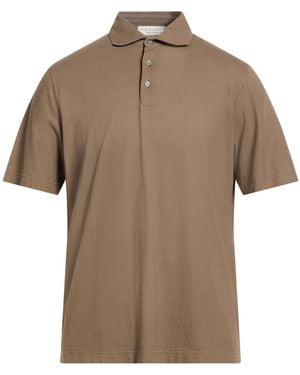 FILIPPO DE LAURENTIIS Crepe Cotton Polo Shirt Cotton - Brown