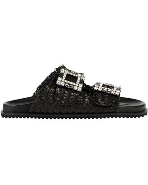 Ovyè Sandals Leather, Synthetisches Material - Black