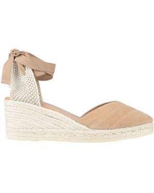 Espadrilles Leather, Textile Fibres - Natural
