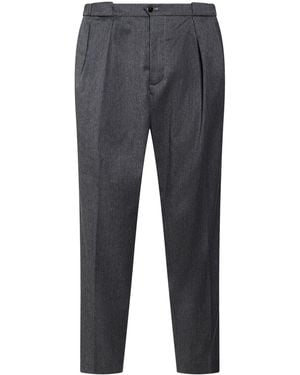 BRO-SHIP Trousers Polyester, Wool, Elastane - Grey