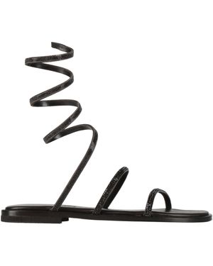 Caryatis Sandals Textile Fibers - Metallic