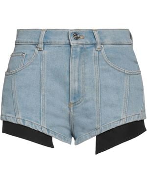 Mugler Denim Shorts Cotton, Elastomultiester - Blue