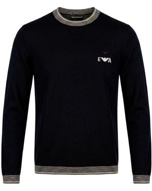 Emporio Armani Sweater Virgin Wool - Blue