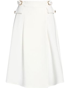 Elisabetta Franchi Midi Skirt Polyester, Elastane - White