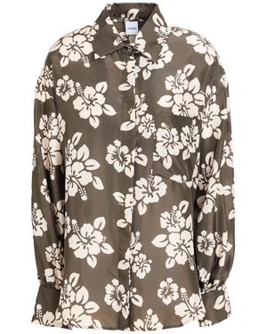 Aspesi Khaki Shirt Silk - Gray
