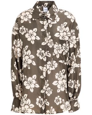 Aspesi Khaki Shirt Silk - Gray