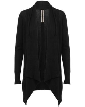 Rick Owens Cardigan Virgin Wool - Black