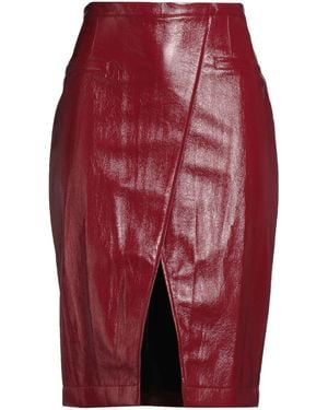 Patrizia Pepe Brick Midi Skirt Polyester - Red
