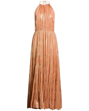 Sundress Camel Maxi Dress Viscose, Metallic Fiber - Brown