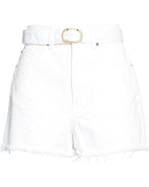 Twinset Denim Shorts Cotton - White