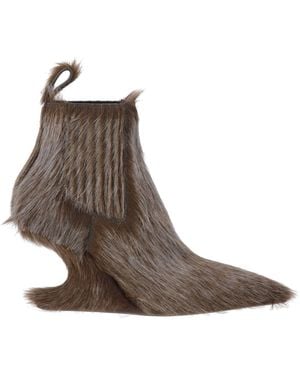 Rick Owens Ankle Boots Leather - Brown