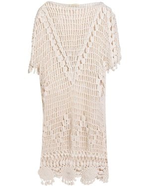 Mes Demoiselles Ivory Midi Dress Cotton - Natural