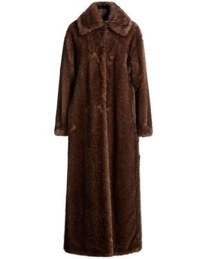 Twinset Borreguito Y Pelo Ecológico - Marrón