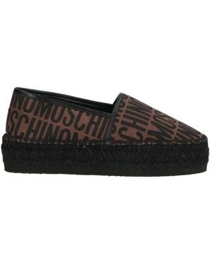 Moschino Espadrilles Leather, Textile Fibers - Black