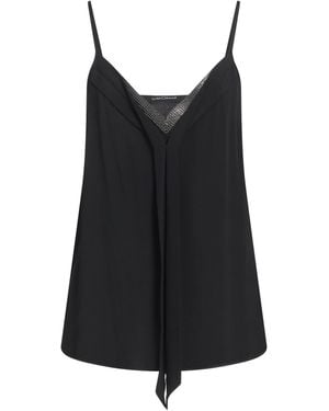 Luisa Cerano Top Acrylic, Silk - Black