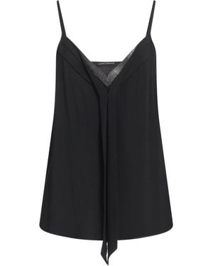 Luisa Cerano Top Acrylic, Silk - Black