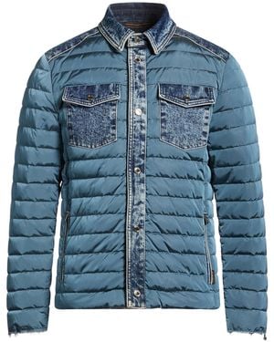 Moorer Puffer Cotton, Elastane - Blue