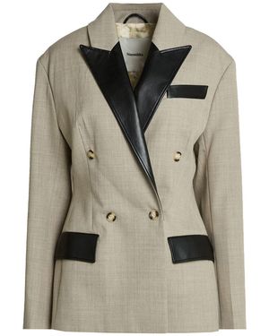 Nanushka Taupe Blazer Wool - Gray