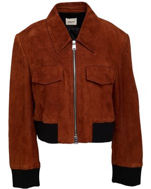 KHAITE Rust Jacket Lambskin - Brown