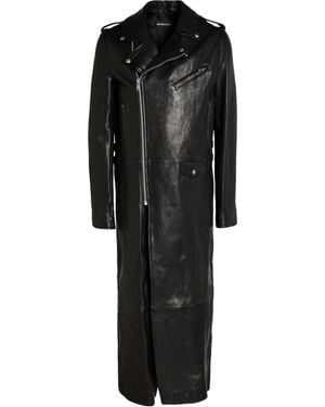Ann Demeulemeester Coat Leather - Black
