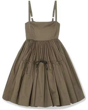 Molly Goddard Mini Dress Cotton, Nylon - Brown