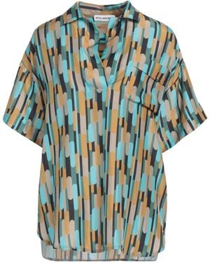 Attic And Barn Top Silk - Blue