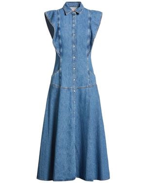 Twinset Midi Dress Cotton - Blue