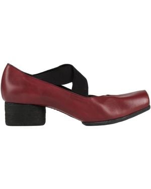 Uma Wang Burgundy Pumps Calfskin - Red