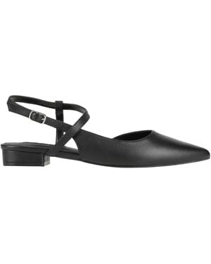 CafeNoir Ballet Flats Leather - Black