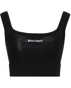 Palm Angels Top Cotton, Polyester - Black