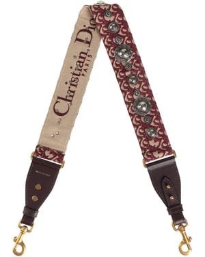 Dior Burgundy Bag Strap Leather - Black