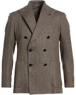 Tagliatore Blazer Virgin Wool, Silk, Cashmere - Brown