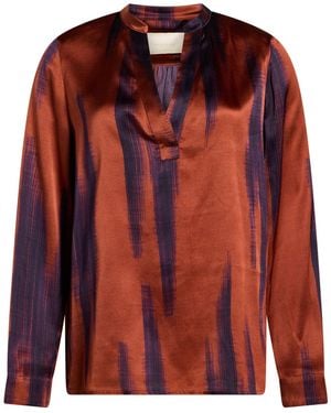 Momoní Rust Top Silk, Elastane - Red